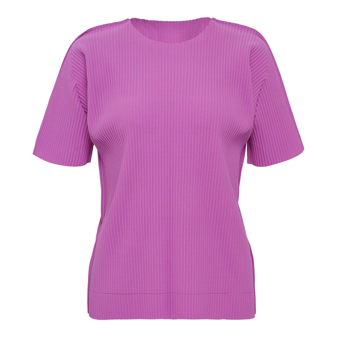 Club21 - me ISSEY MIYAKE - Fine Knit Pleats Color 1 Top - PLEATED TOPS - Fuchsia Pink