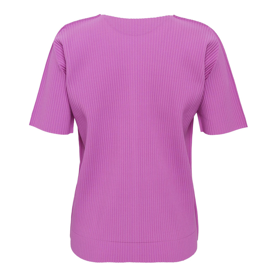 Club21 - me ISSEY MIYAKE - Fine Knit Pleats Color 1 Top - PLEATED TOPS - Fuchsia Pink