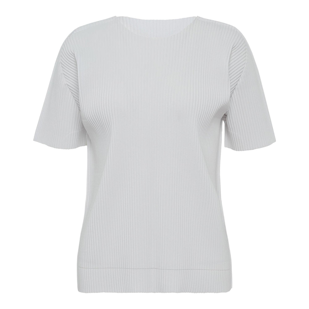 Club21 - me ISSEY MIYAKE - Fine Knit Pleats Color 1 Top - PLEATED TOPS - White