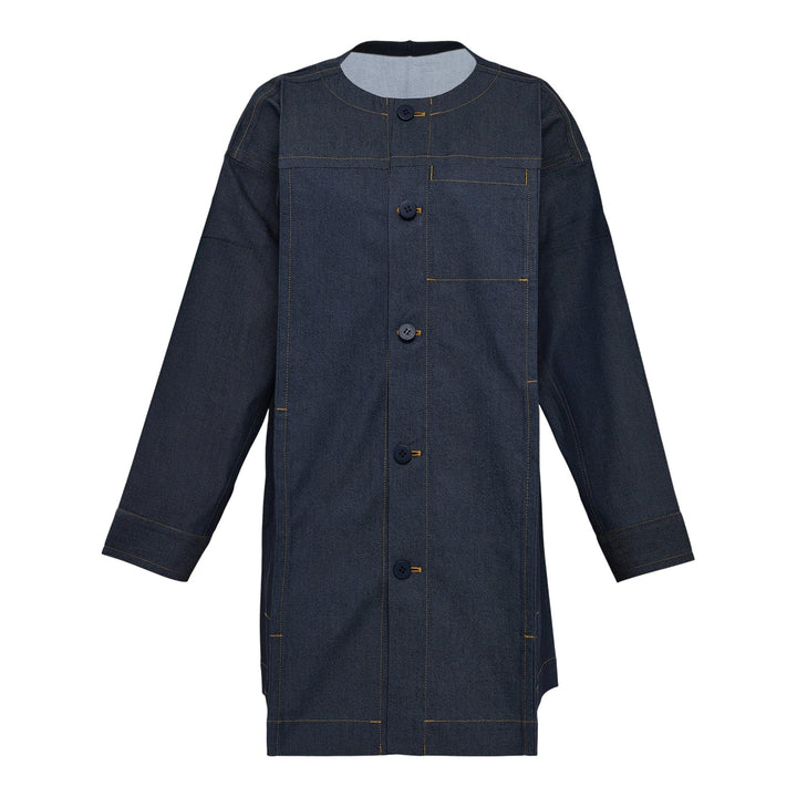 Club21 - me ISSEY MIYAKE - Flat Denim Coat - COATS - Indigo