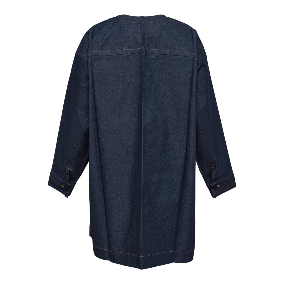 Club21 - me ISSEY MIYAKE - Flat Denim Coat - COATS - Indigo