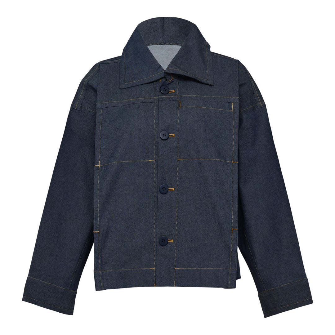 Club21 - me ISSEY MIYAKE - Flat Denim Jacket - JACKETS - Indigo