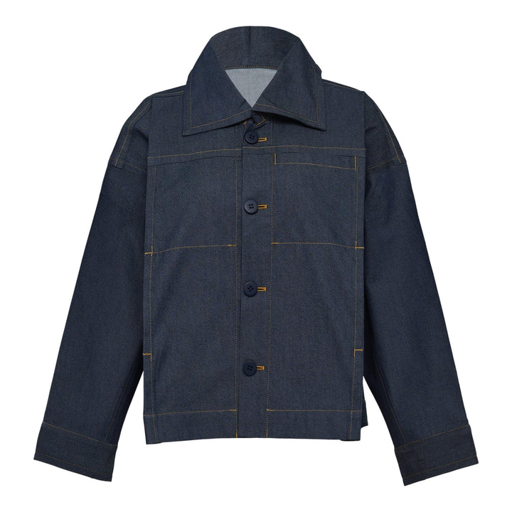 Club21 - me ISSEY MIYAKE - Flat Denim Jacket - JACKETS - Indigo