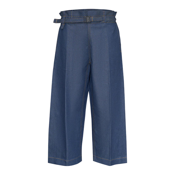 Club21 - me ISSEY MIYAKE - Flat Denim Wide Leg Pants - PANTS - Indigo