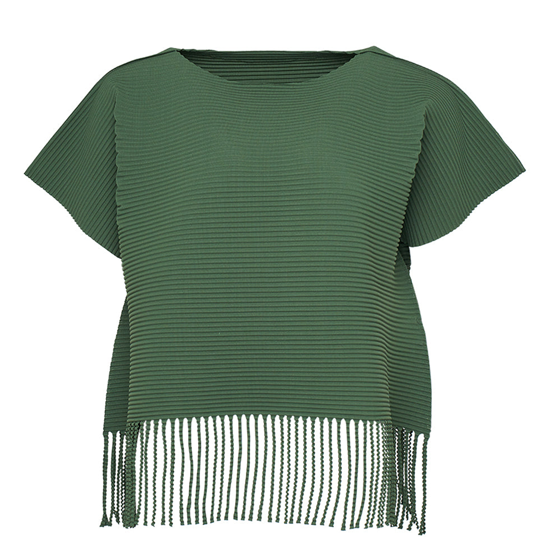 me_ISSEY_MIYAKE_Fringe_Pleats_Top_Mossgreen