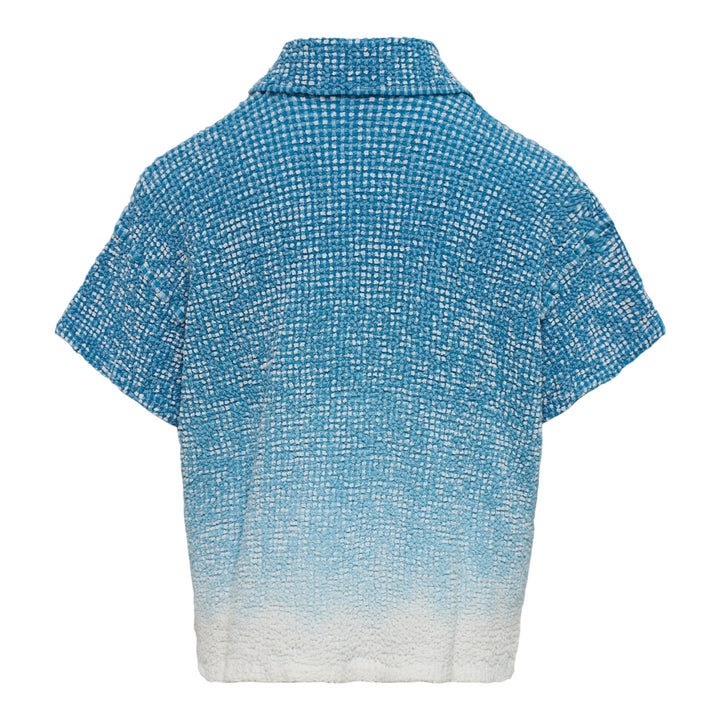 Club21 - me ISSEY MIYAKE - Gradation Gingham Check Cauliflower Shirt - KNIT TOPS - Blue-Hued