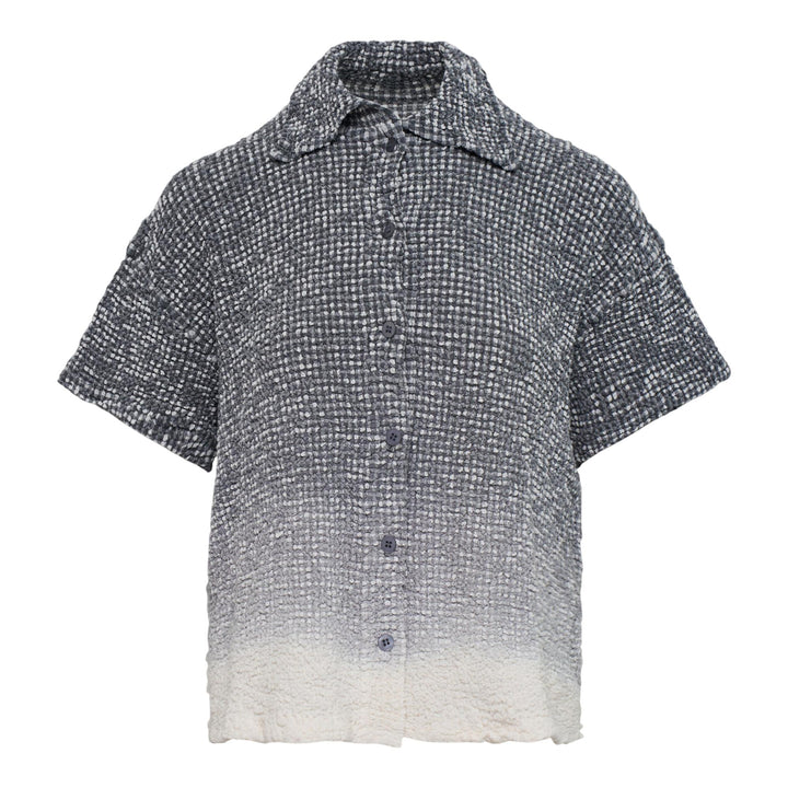 Club21 - me ISSEY MIYAKE - Gradation Gingham Check Cauliflower Shirt - KNIT TOPS - Gray-Hued
