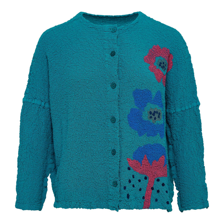 Club21 - me ISSEY MIYAKE - Grow Print Cauliflower Cardigan - CARDIGANS - Turquoise-Hued