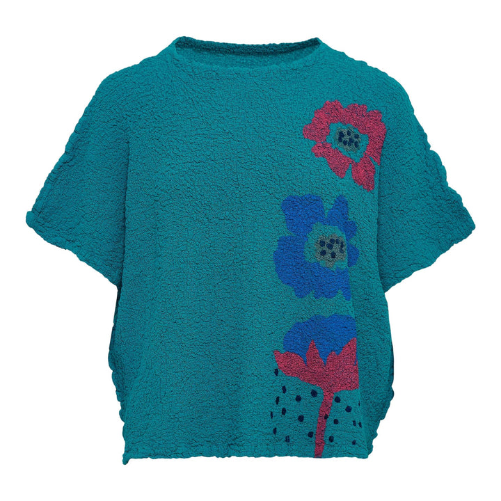 Club21 - me ISSEY MIYAKE - Grow Print Cauliflower Top - KNIT TOPS - Turquoise-Hued
