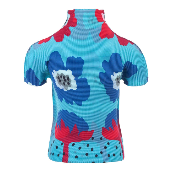 Club21 - me ISSEY MIYAKE - Grow Short Sleeve High Neck Top - WOVEN TOPS - Turquoise