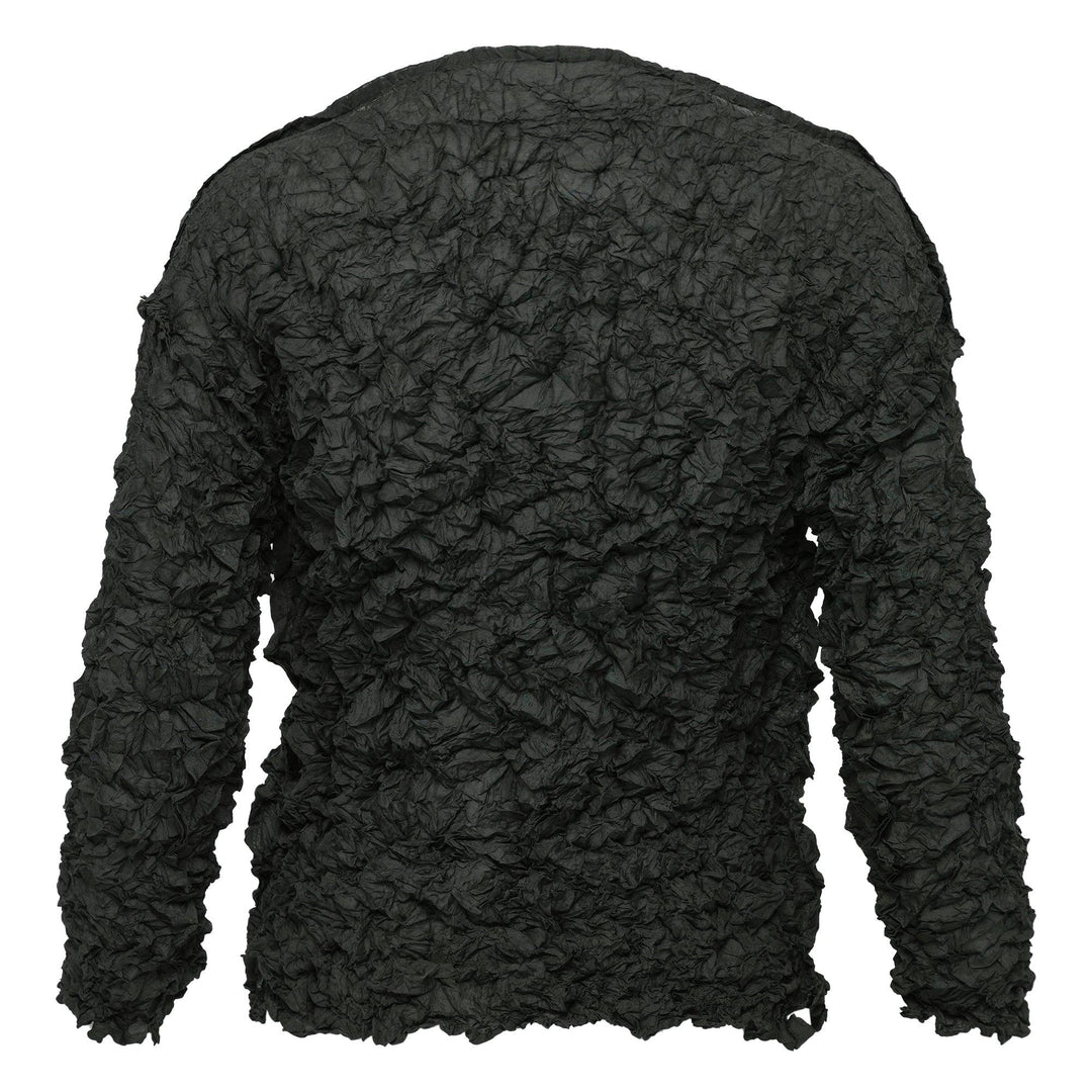 Club21 - me ISSEY MIYAKE - Meringue Long Sleeve Round Neck Top - WOVEN TOPS - Dark Green