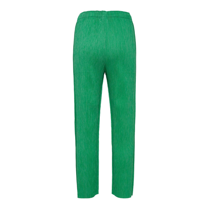 Club21 - me ISSEY MIYAKE - Mix Fine Knit Pleats Bottom Pants - PLEATED PANTS - Cobalt Green