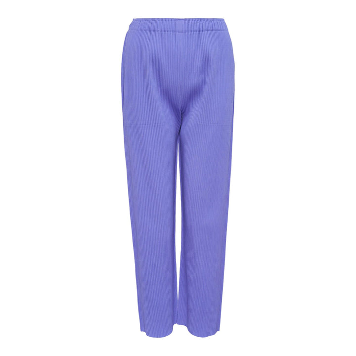 Club21 - me ISSEY MIYAKE - Mix Fine Knit Pleats Straight Pants - PLEATED PANTS - Lavender