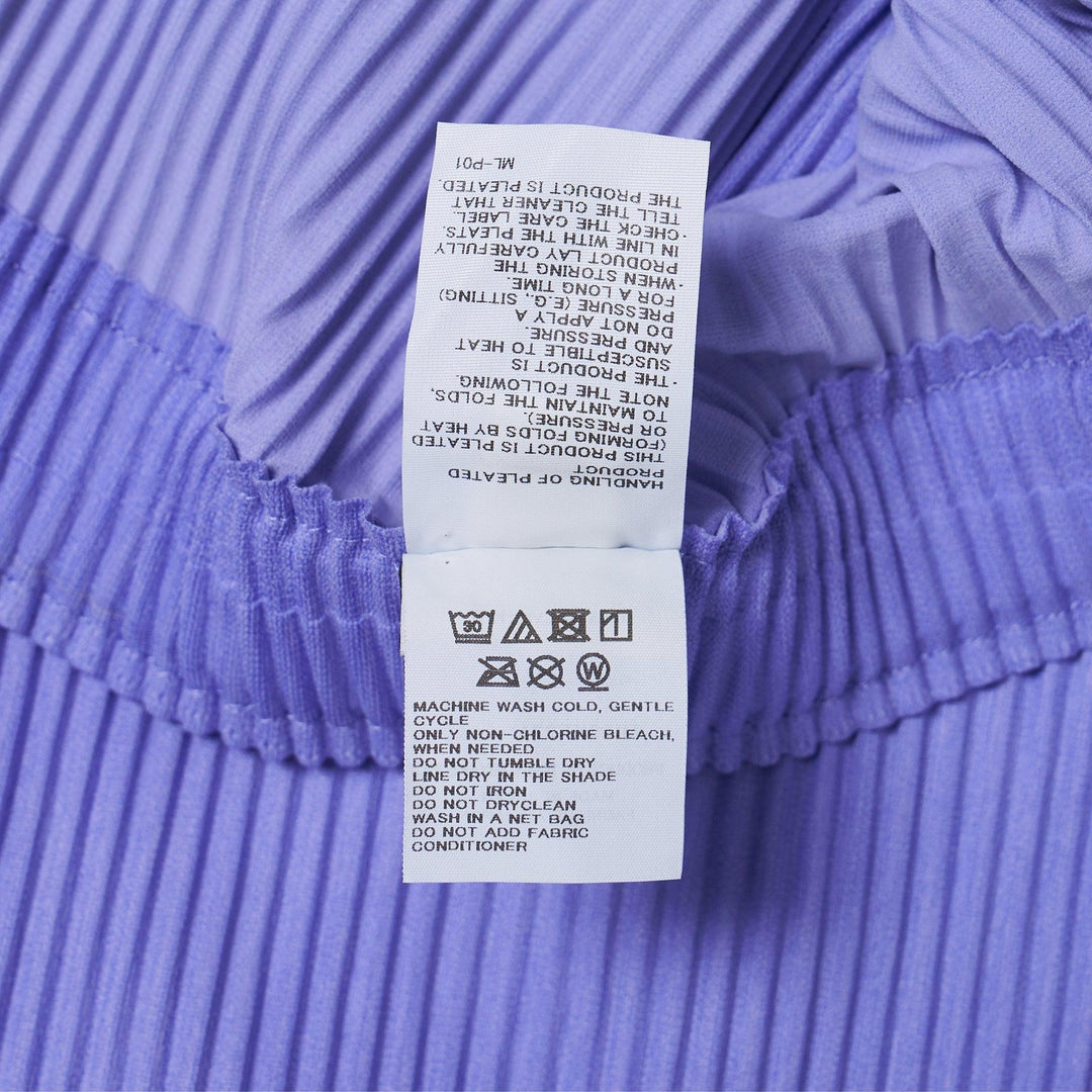Club21 - me ISSEY MIYAKE - Mix Fine Knit Pleats Straight Pants - PLEATED PANTS - Lavender