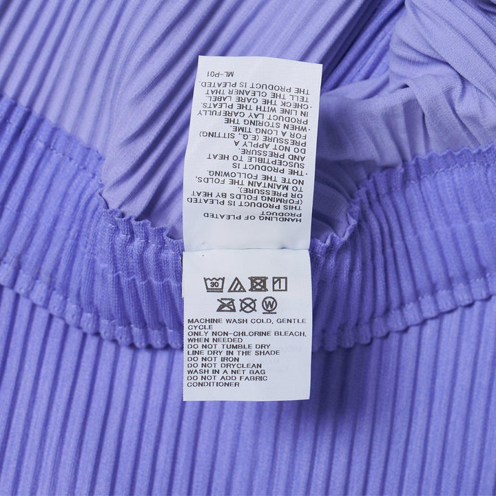 Club21 - me ISSEY MIYAKE - Mix Fine Knit Pleats Straight Pants - PLEATED PANTS - Lavender