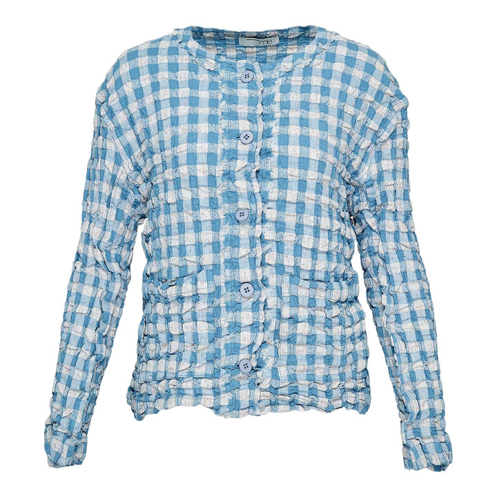 Club21 - me ISSEY MIYAKE - REmeTEX Gingham Checked Jacket - JACKETS - Blue-Hued