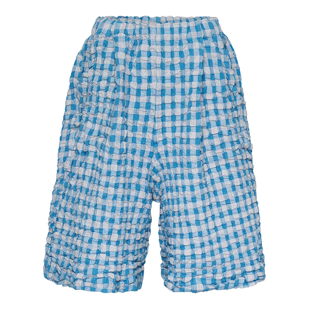 Club21 - me ISSEY MIYAKE - Remetex Gingham Check Pants - PANTS - Blue-Hued