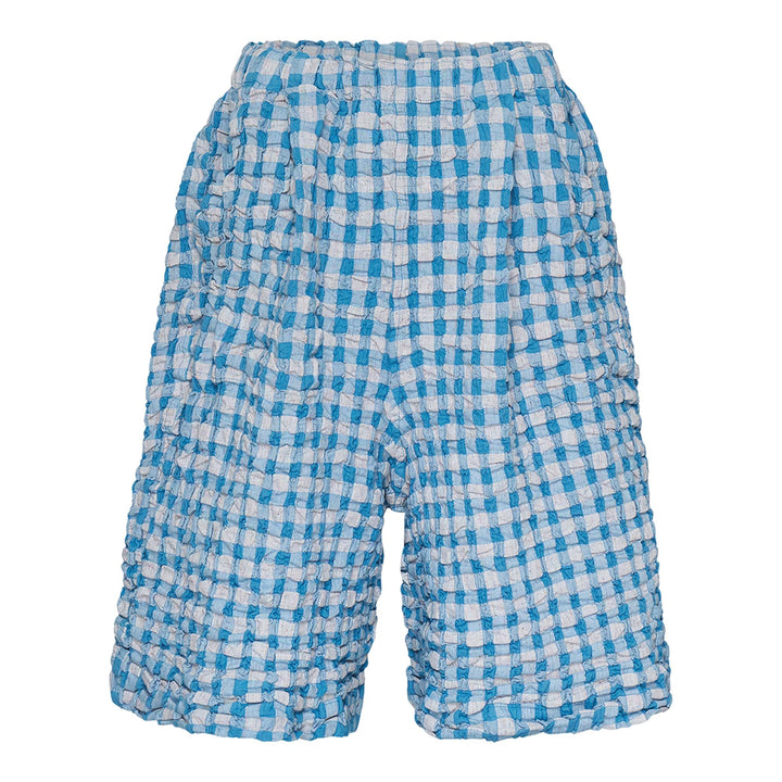 Club21 - me ISSEY MIYAKE - Remetex Gingham Check Pants - PANTS - Blue-Hued