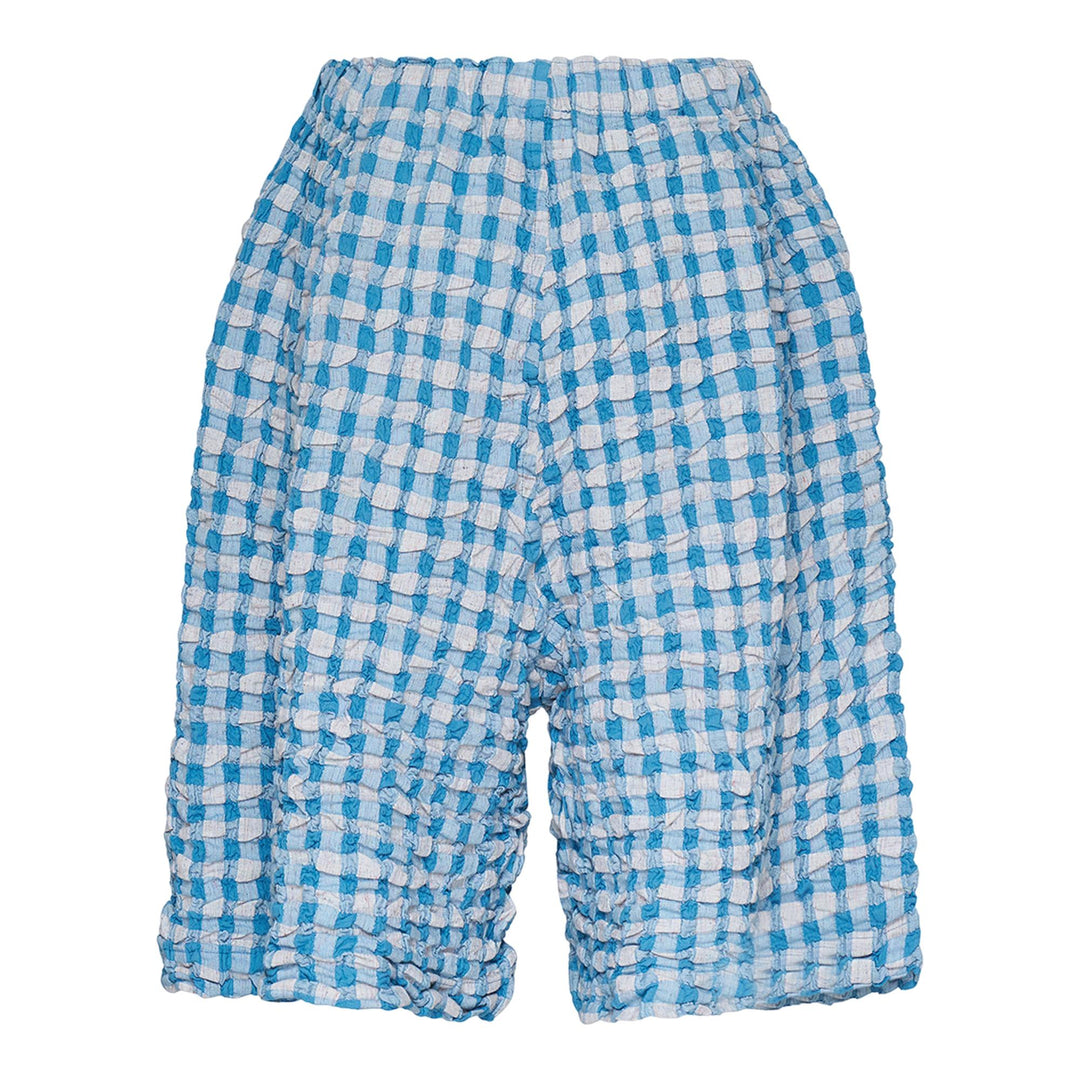 Club21 - me ISSEY MIYAKE - Remetex Gingham Check Pants - PANTS - Blue-Hued