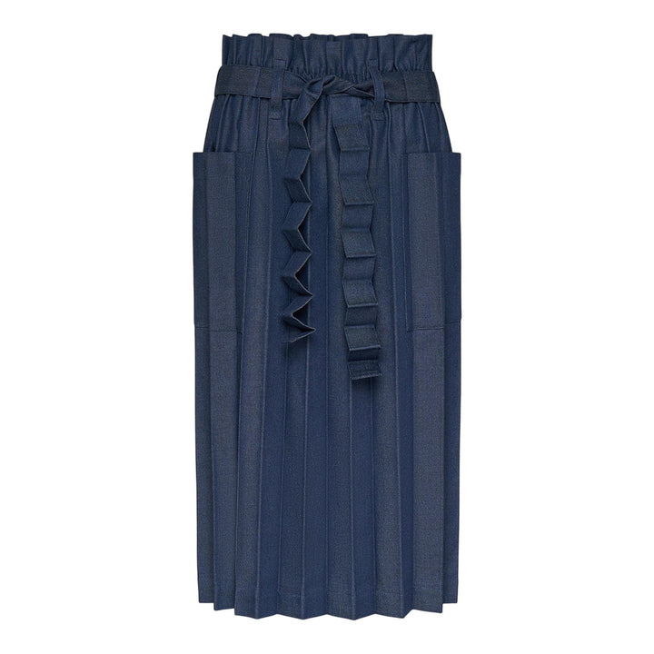 Club21 - me ISSEY MIYAKE - Remetex Pleats Denim Skirt - SKIRTS - Indigo