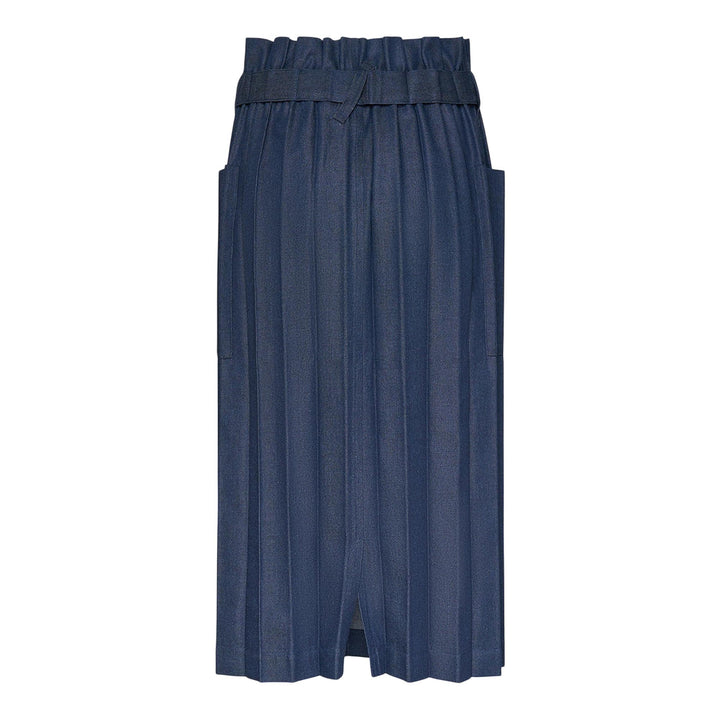 Club21 - me ISSEY MIYAKE - Remetex Pleats Denim Skirt - SKIRTS - Indigo