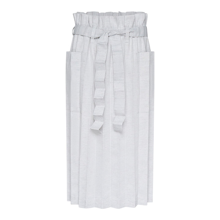 Club21 - me ISSEY MIYAKE - Remetex Pleats Denim Skirt - SKIRTS - White
