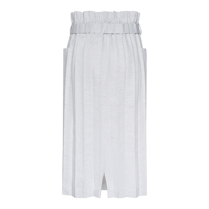 Club21 - me ISSEY MIYAKE - Remetex Pleats Denim Skirt - SKIRTS - White