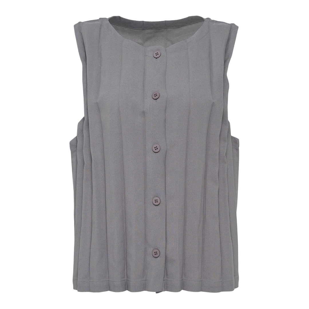 Club21 - me ISSEY MIYAKE - Ripple Pleats Tank Top - PLEATED TANK TOPS - Gray
