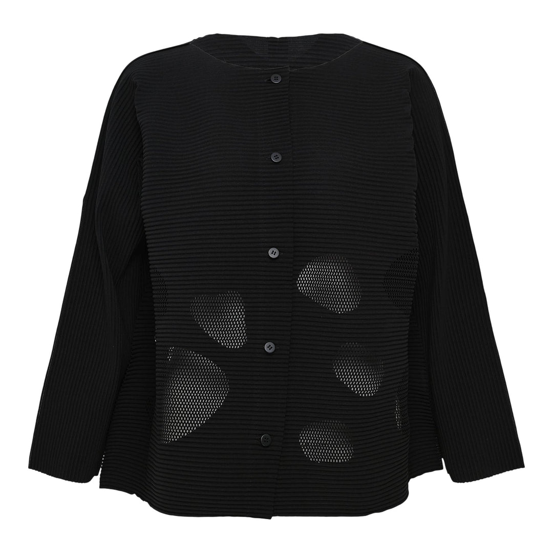 Club21 - me ISSEY MIYAKE - Sea Glass Pleats Cardigan - PLEATED CARDIGANS - Black