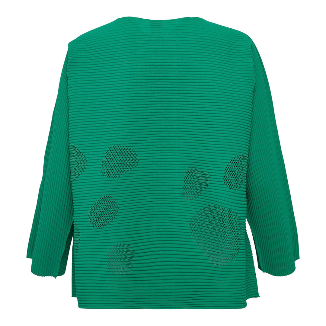 Club21 - me ISSEY MIYAKE - Sea Glass Pleats Cardigan - PLEATED CARDIGANS - Cobalt Green