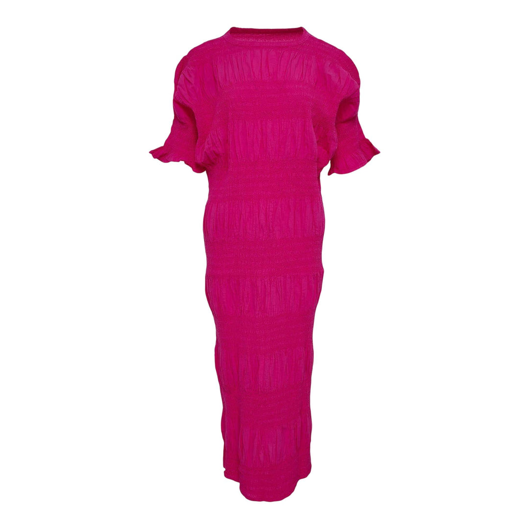 Club21 - me ISSEY MIYAKE - Shrink Stripe Dress - KNIT DRESSES - Hot Pink