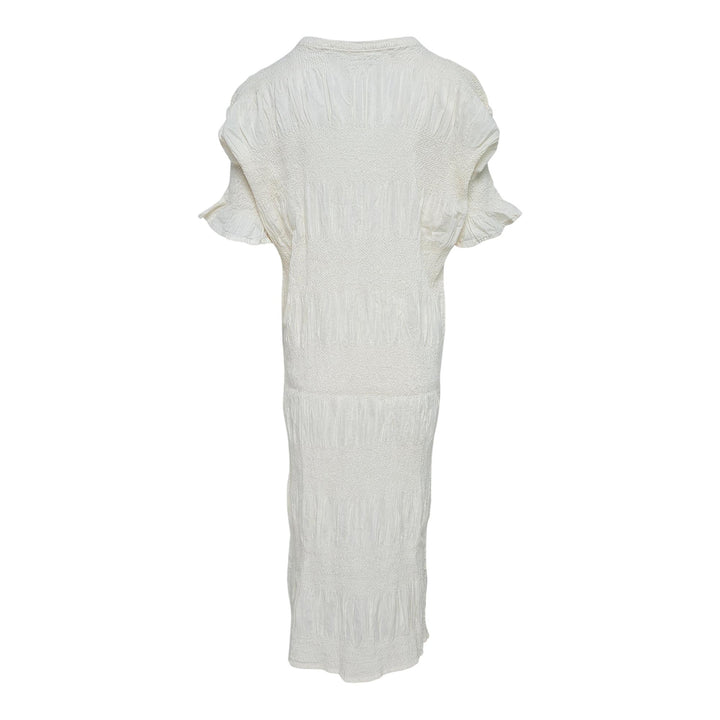 Club21 - me ISSEY MIYAKE - Shrink Stripe Dress - KNIT DRESSES - Off-White
