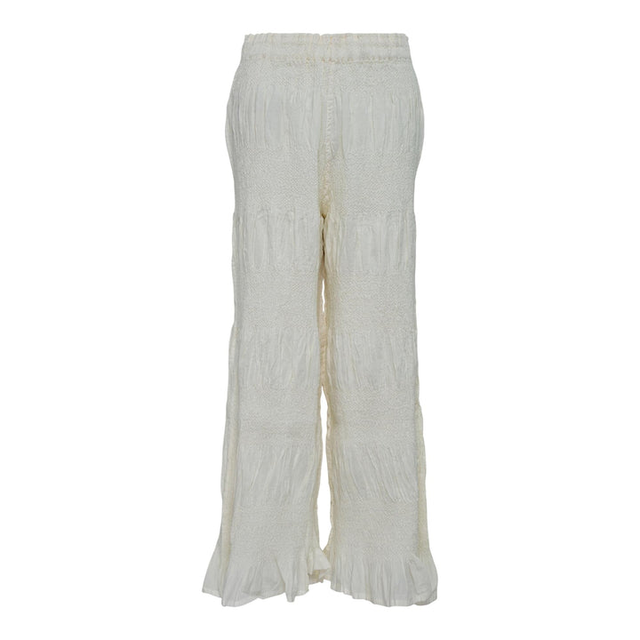 Club21 - me ISSEY MIYAKE - Shrink Stripe Pants - KNIT PANTS - Off-White