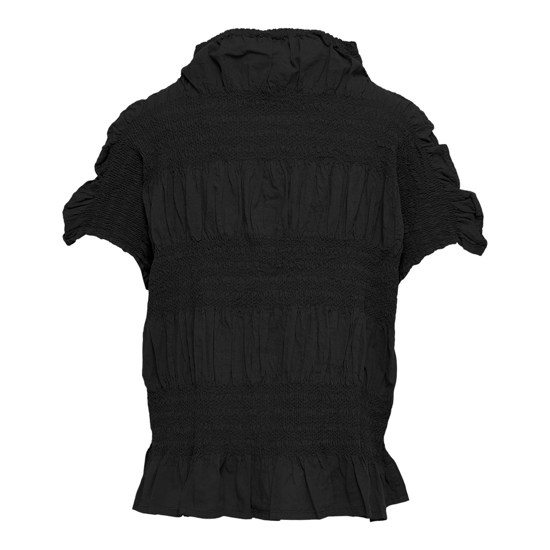 Club21 - me ISSEY MIYAKE - Shrink Stripe Polo Top - POLOS - Black