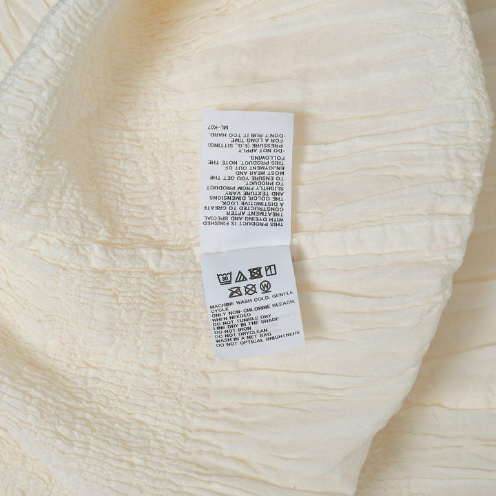 Club21 - me ISSEY MIYAKE - Shrink Stripe Round Neck Top - KNIT TOPS - Off-White