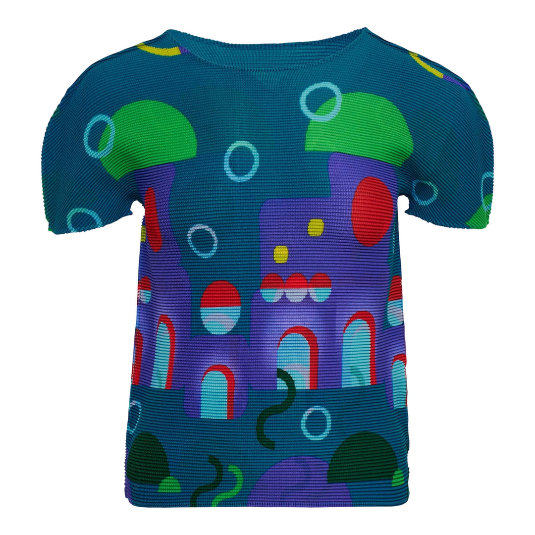 Club21 - me ISSEY MIYAKE - Somewhere Top - PLEATED TOPS - Turquoise-Hued