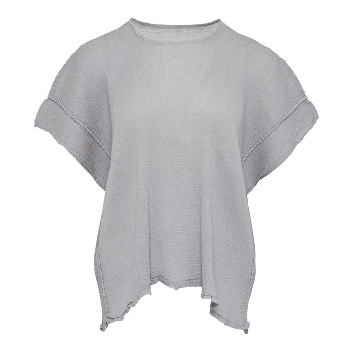 Club21 - me ISSEY MIYAKE - Square See-Through Crepe Top - WOVEN TOPS - Gray