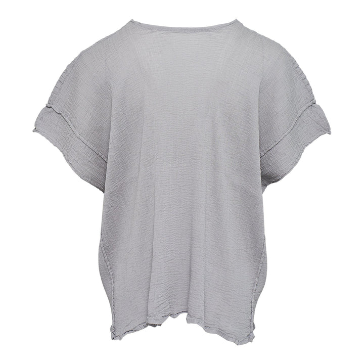 Club21 - me ISSEY MIYAKE - Square See-Through Crepe Top - WOVEN TOPS - Gray