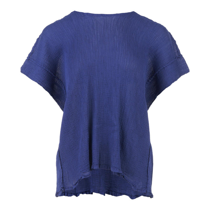Club21 - me ISSEY MIYAKE - Square See-Through Crepe Top - WOVEN TOPS - Royal Blue