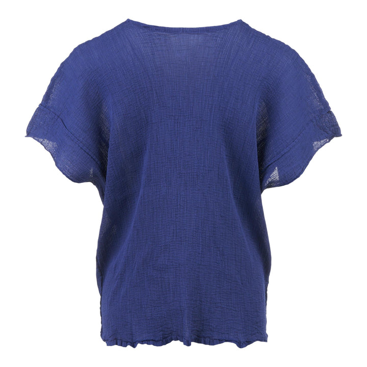 Club21 - me ISSEY MIYAKE - Square See-Through Crepe Top - WOVEN TOPS - Royal Blue