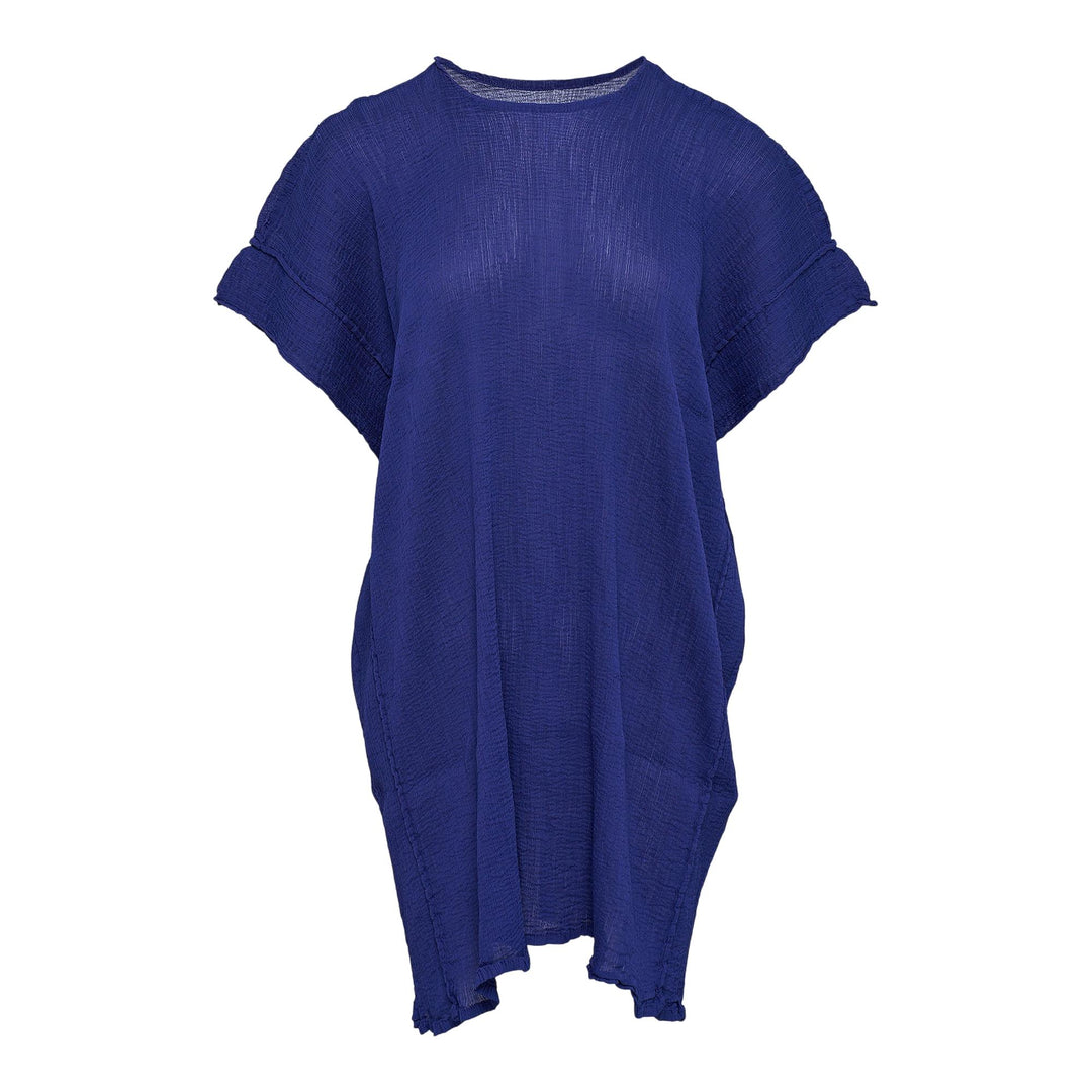 Club21 - me ISSEY MIYAKE - Square See-Through Crepe Tunic - TUNICS - Royal Blue