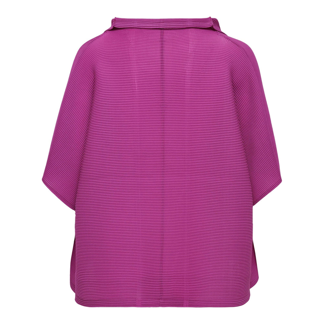 Club21 - me ISSEY MIYAKE - Square Stretch Pleats Cardigan - PLEATED CARDIGANS - Fuchsia Pink