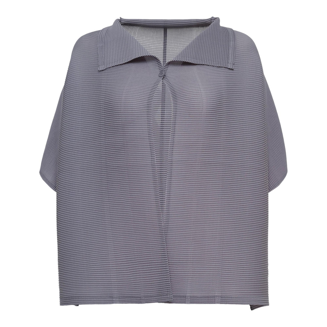 Club21 - me ISSEY MIYAKE - Square Stretch Pleats Cardigan - PLEATED CARDIGANS - Gray