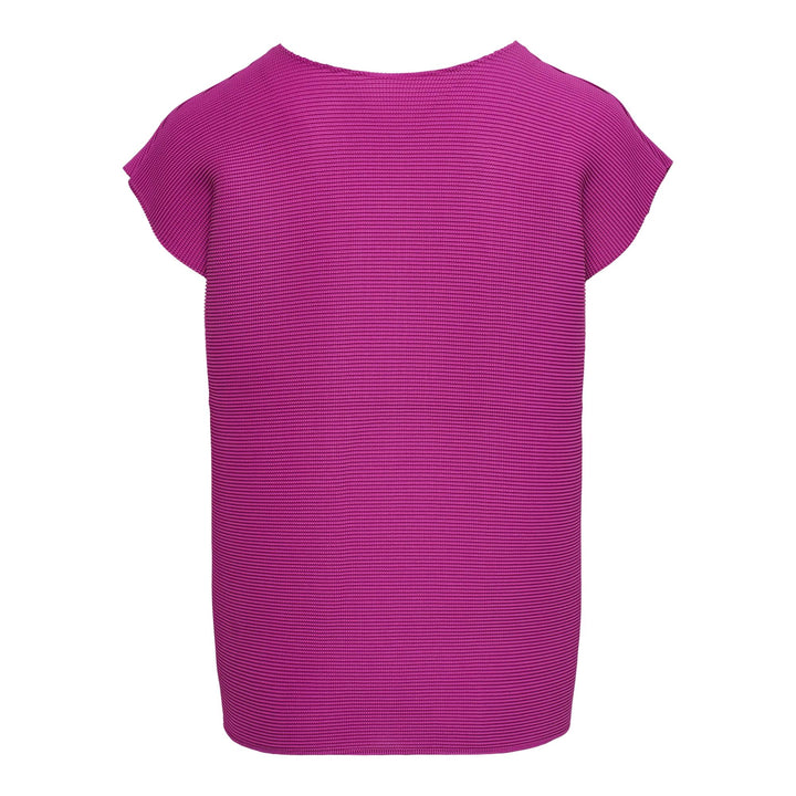 Club21 - me ISSEY MIYAKE - Square Stretch Pleats Top - PLEATED TOPS - Fuchsia Pink