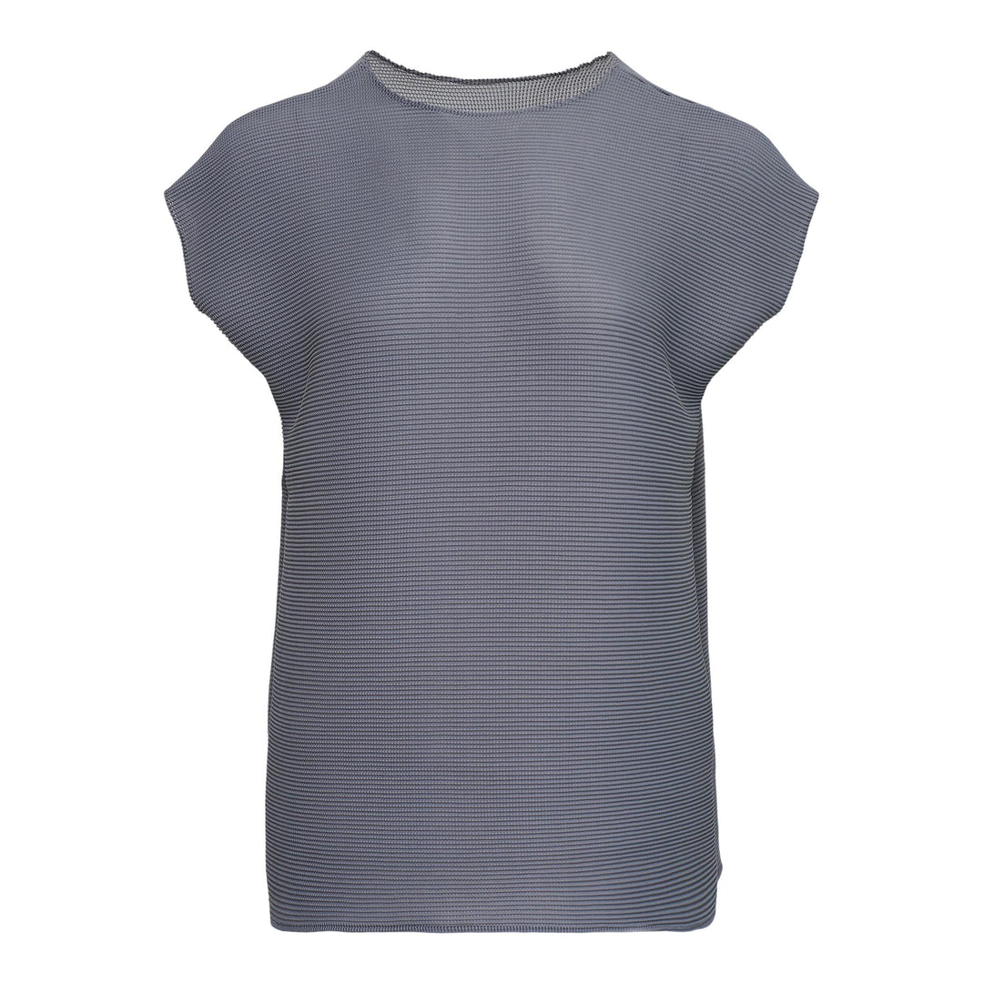 Club21 - me ISSEY MIYAKE - Square Stretch Pleats Top - PLEATED TOPS - Gray