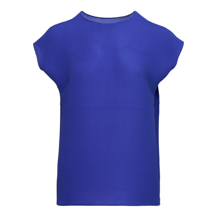 Club21 - me ISSEY MIYAKE - Square Stretch Pleats Top - PLEATED TOPS - Royal Blue