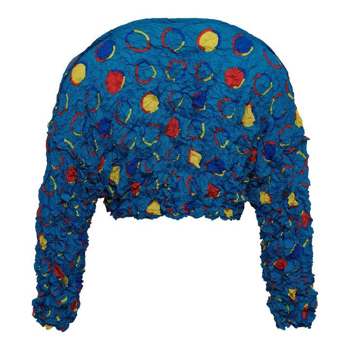 Club21 - me ISSEY MIYAKE - Time Circle Meringue Cropped Top - WOVEN TOPS - Cerulean Blue-Hued