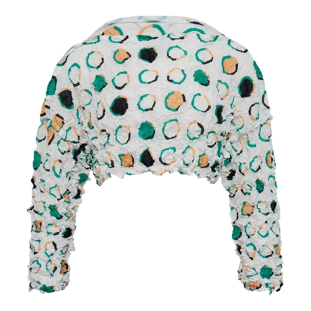 Club21 - me ISSEY MIYAKE - Time Circle Meringue Cropped Top - WOVEN TOPS - White-Hued