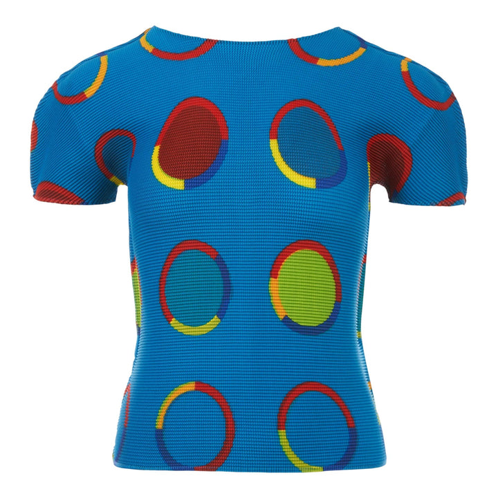 Club21 - me ISSEY MIYAKE - Time Circle Short Sleeve Top - WOVEN TOPS - Blue
