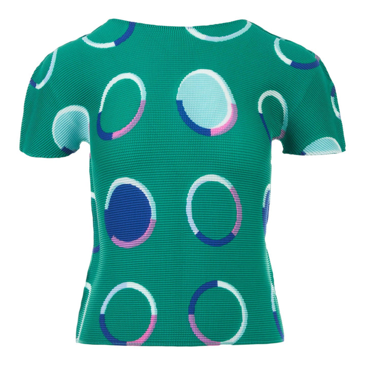 Club21 - me ISSEY MIYAKE - Time Circle Short Sleeve Top - WOVEN TOPS - Green